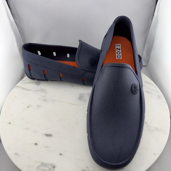 Izod | Shoes | Izod Mens Size 1 Navy Slip On Loafers Water  display picture 1